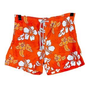 Men's Gant Lined Hawaiian Swim Trunks with Compass Keychain - L